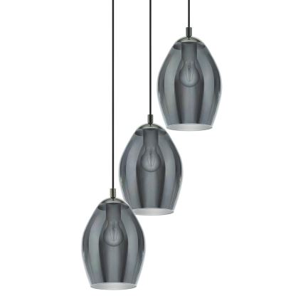 Eglo - Pakabinamas sietynas 3xE27/60W/230V dūminis