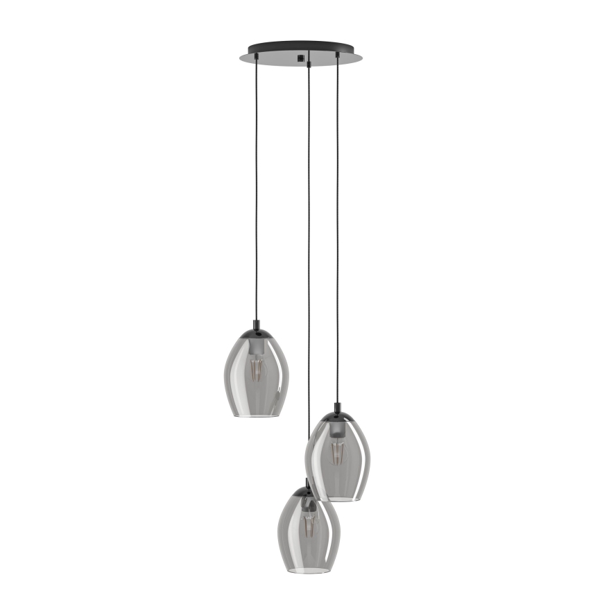 Eglo - Pakabinamas sietynas 3xE27/60W/230V dūminis