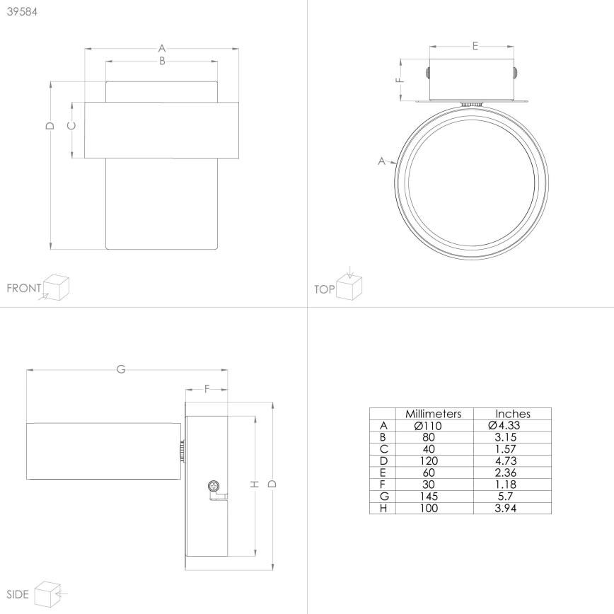 Eglo - LED akcentinis šviestuvas LED/4,6W/230V 3000K