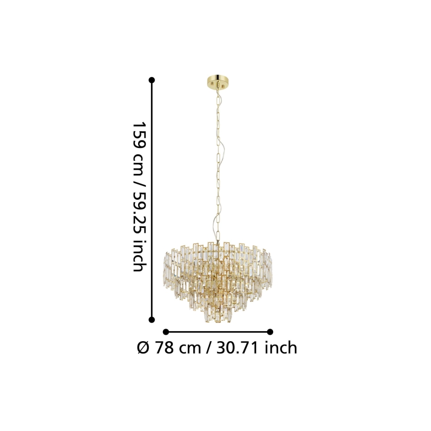 Eglo - Pakabinamas sietynas ant grandinės 10xE14/25W/230V d. 78 cm