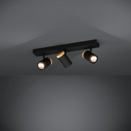 Eglo - LED akcentinis šviestuvas 3xGU10/4,5W/230V 3000K juoda/ruda
