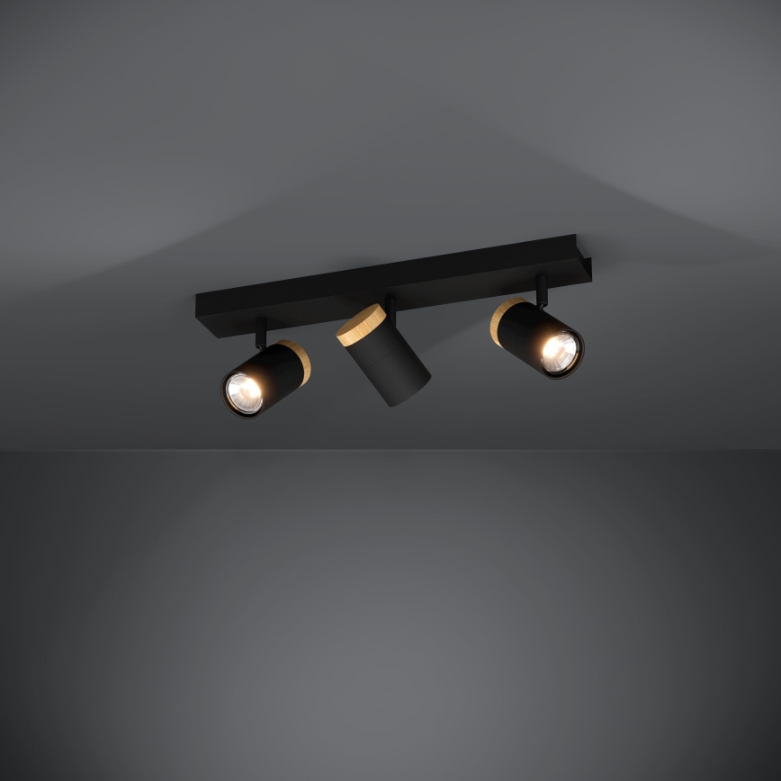 Eglo - LED akcentinis šviestuvas 3xGU10/4,5W/230V 3000K juoda/ruda
