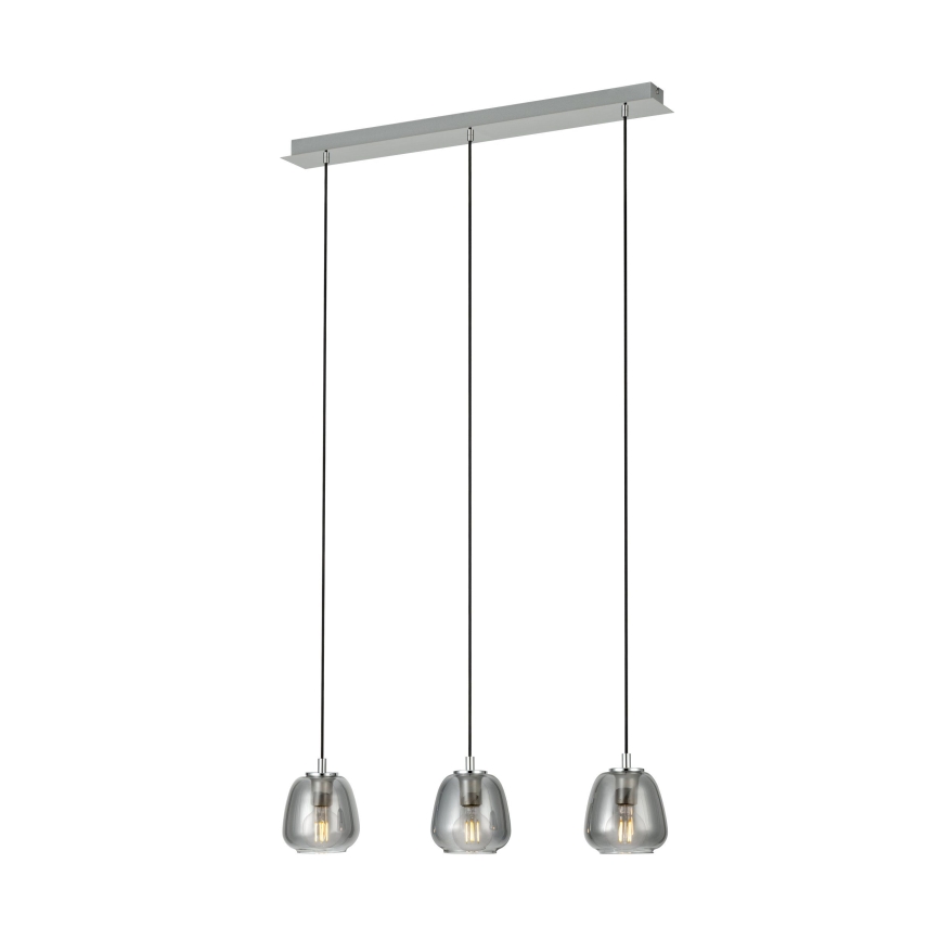 Eglo - Pakabinamas sietynas 3xE27/40W/230V dūminis