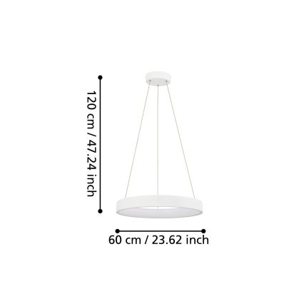 Eglo - LED Reguliuojamas pakabinamas sietynas LED/34W/230V