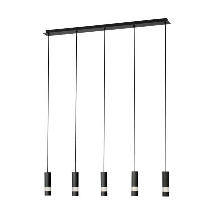 Eglo - LED Pakabinamas sietynas 5xGU10/4,6W/230V juoda