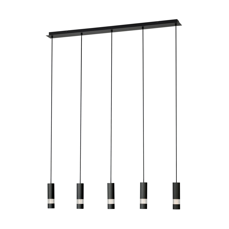 Eglo - LED Pakabinamas sietynas 5xGU10/4,6W/230V juoda