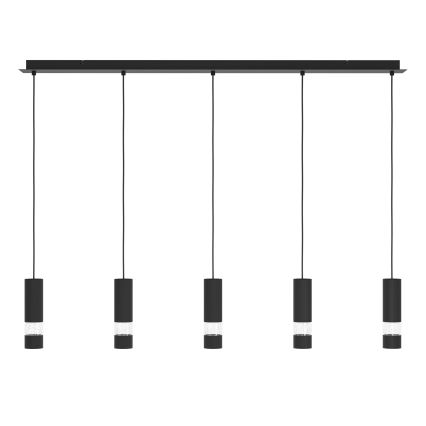 Eglo - LED Pakabinamas sietynas 5xGU10/4,6W/230V juoda