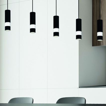 Eglo - LED Pakabinamas sietynas 5xGU10/4,6W/230V juoda