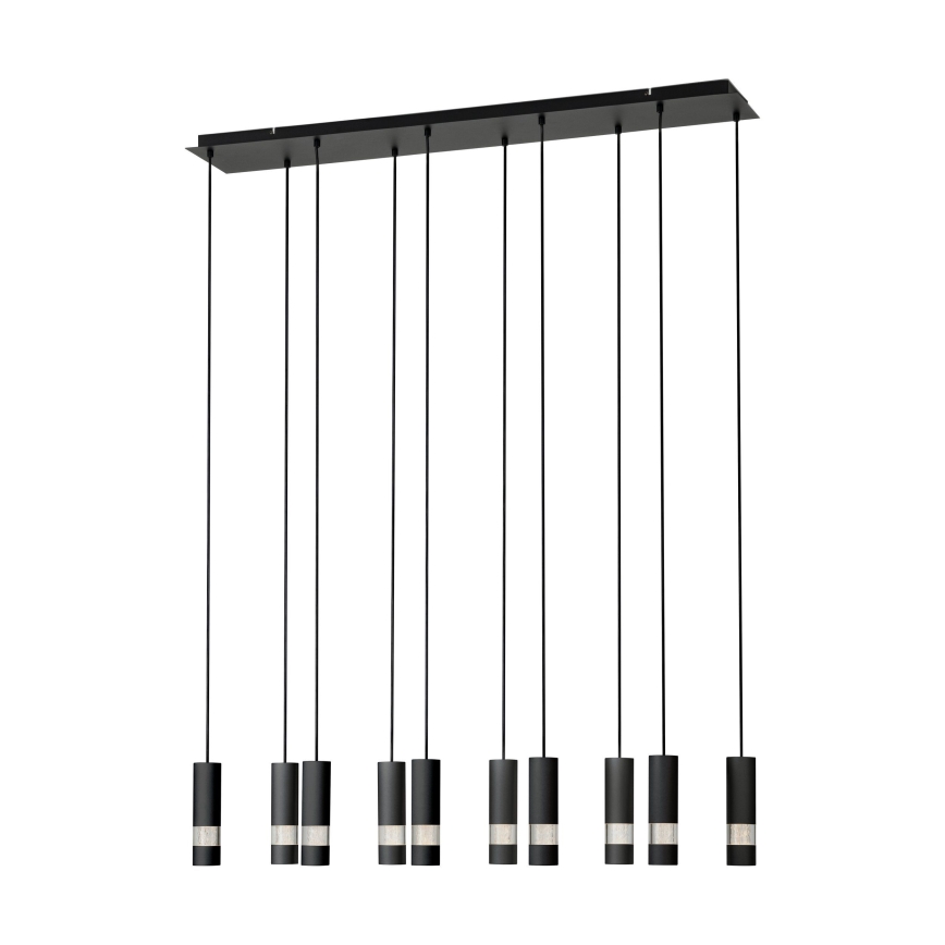 Eglo - LED Pakabinamas sietynas 10xGU10/4,6W/230V juoda