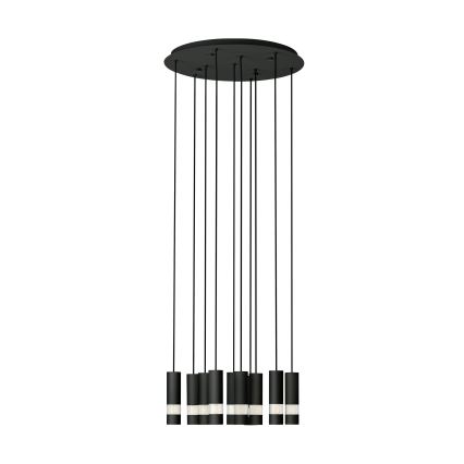 Eglo - LED Pakabinamas sietynas 10xGU10/4,6W/230V juoda