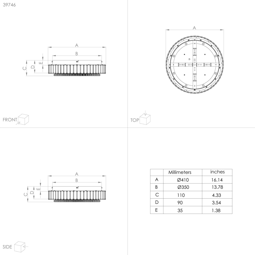 Eglo - LED Reguliuojamas lubinis šviestuvas LED/23,5W/230V