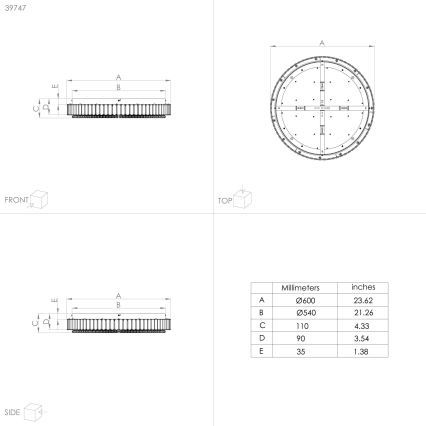 Eglo - LED Pritemdomas lubinis šviestuvas LED/52,4W/230V