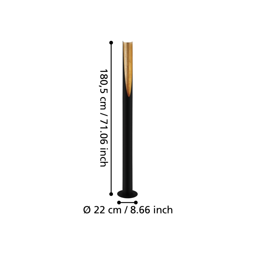 Eglo - LED toršeras 1xGU10/4,7W/230V juoda/auksas