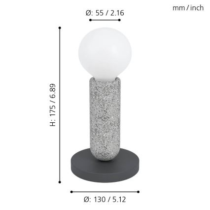 Eglo 39835 - Stalinis šviestuvas GIACONECCHIA 1xE27/40W/230V