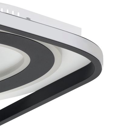 Eglo - LED Pritemdomas lubinis šviestuvas LED/21,5W/230V + LED/10,5W + LED/3W 3000-6500K juoda + nuotolinio valdymo pultas