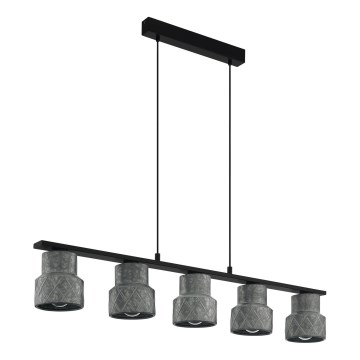 Eglo 39855 - Pakabinamas šviestuvas HILCOTT ant laido 5xE27/40W/230V