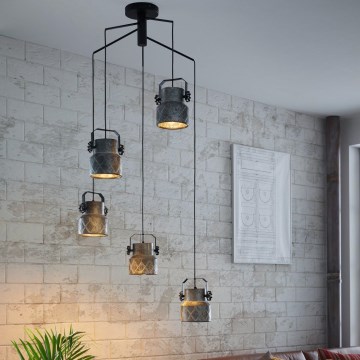 Eglo 39856 - Prie lubų montuojama liustra HILCOTT 5xE27/40W/230V