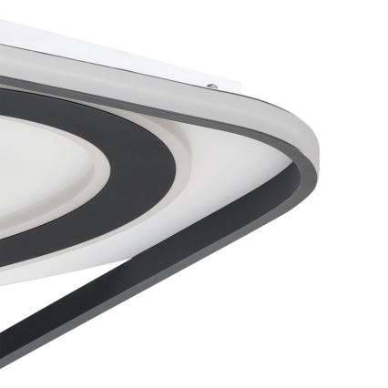 Eglo - LED Pritemdomas lubinis šviestuvas LED/28W/230V+LED/13W+ LED/2,8W 3000-6500K juoda + nuotolinio valdymo pultas