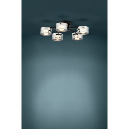 Eglo - LED Reguliuojamas ant pagrindo pakabinamas sietynas 5xLED/5,4W/230V