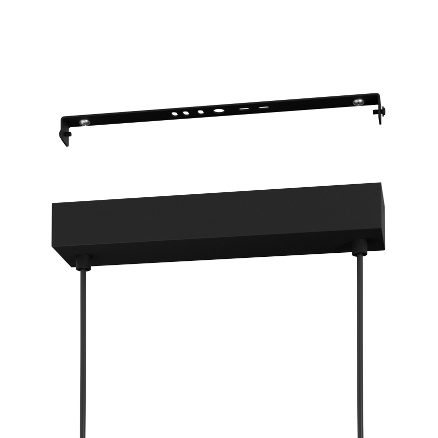 Eglo - LED Reguliuojamas pakabinamas sietynas LED/57,5W/230V 3000K juoda + nuotolinio valdymo pultas