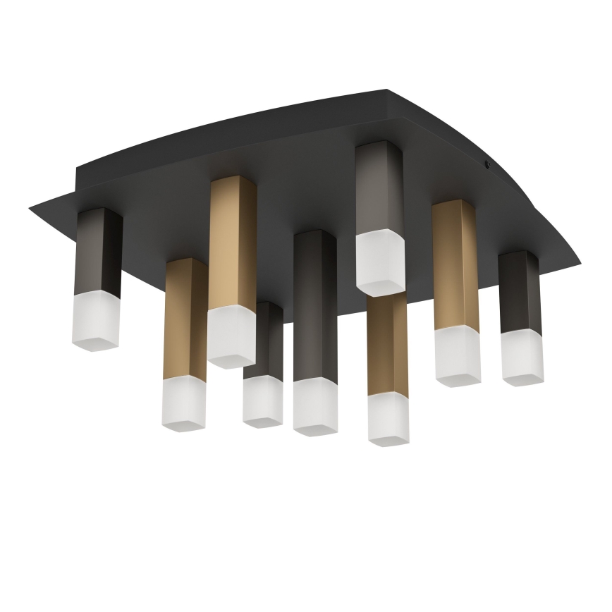 Eglo - LED Pritemdomas lubinis šviestuvas 9xLED/3,1W/230V 3000K antracitas/auksas