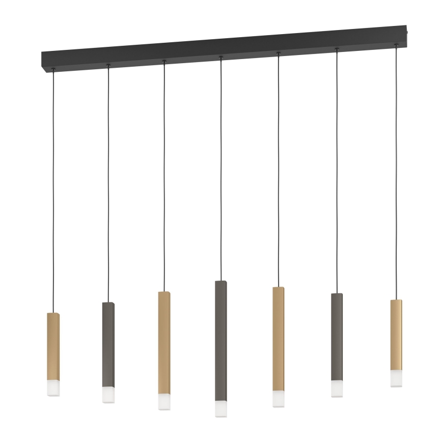 Eglo - LED Reguliuojamas pakabinamas sietynas 7xLED/3,1W/230V 3000K antracitas/auksas