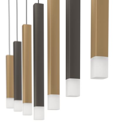 Eglo - LED Reguliuojamas pakabinamas sietynas 7xLED/3,1W/230V 3000K antracitas/auksas
