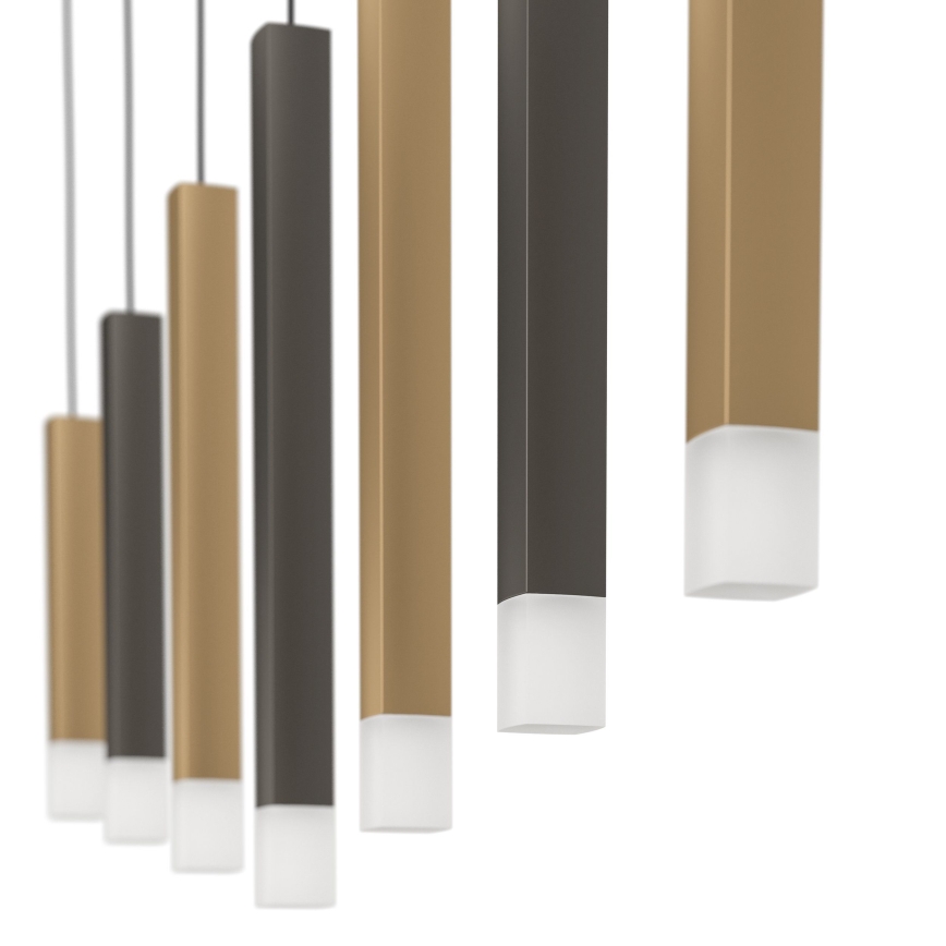 Eglo - LED Reguliuojamas pakabinamas sietynas 7xLED/3,1W/230V 3000K antracitas/auksas