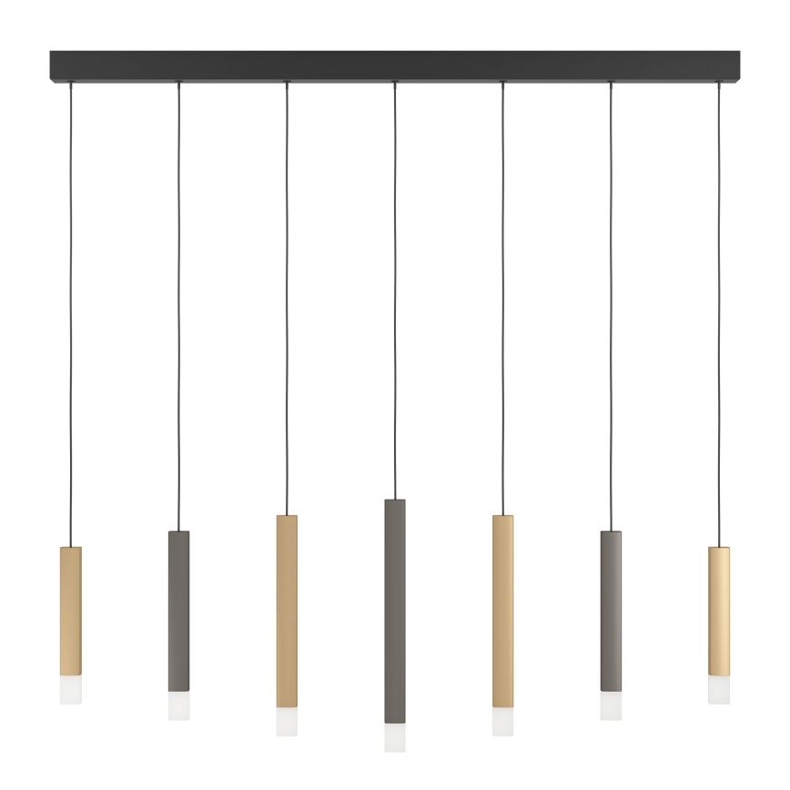 Eglo - LED Reguliuojamas pakabinamas sietynas 7xLED/3,1W/230V 3000K antracitas/auksas