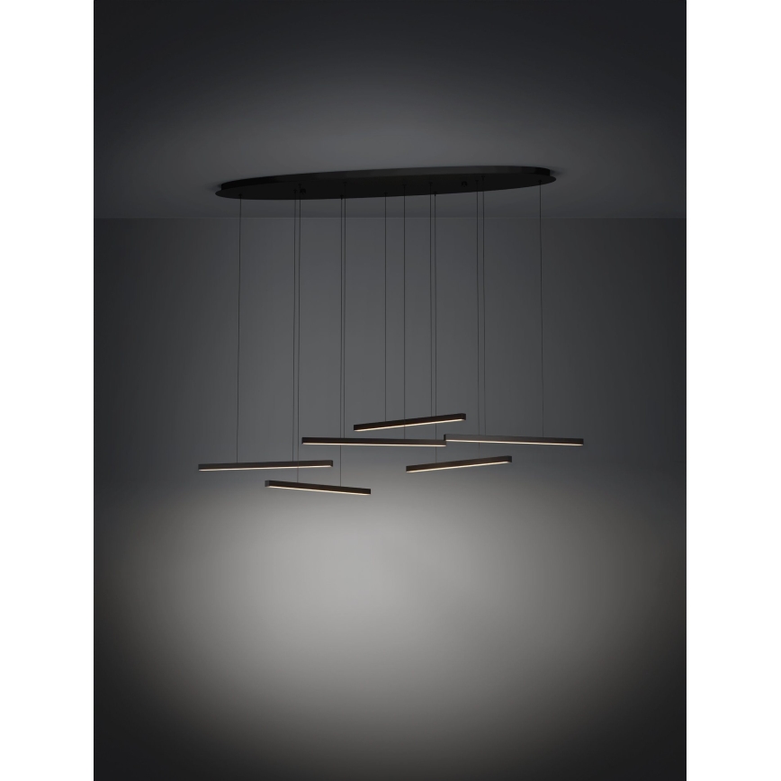 Eglo - LED Reguliuojamas pakabinamas sietynas 6xLED/8,4W/230V 3000K juoda