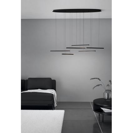 Eglo - LED Reguliuojamas pakabinamas sietynas 6xLED/8,4W/230V 3000K juoda
