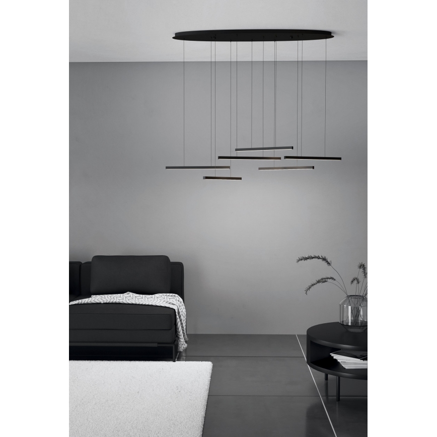 Eglo - LED Reguliuojamas pakabinamas sietynas 6xLED/8,4W/230V 3000K juoda