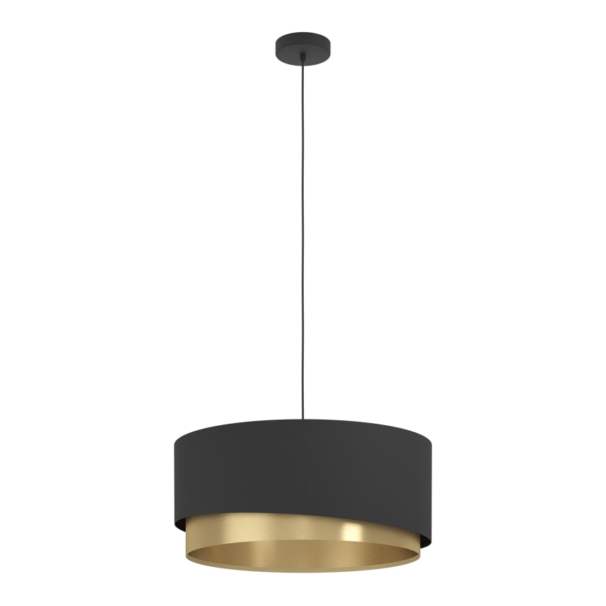 Eglo 39926 - Pakabinamas sietynas MANDERLINE 1xE27/40W/230V juoda/auksas