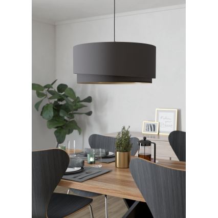 Eglo 39931 - Pakabinamas šviestuvas ant laido MANDERLINE 1xE27/40W/230V ruda/auksinė