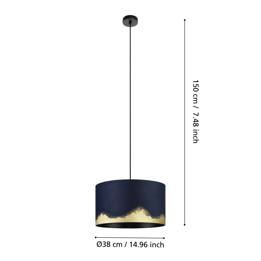 Eglo - Pakabinamas sietynas 1xE27/40W/230V diametras 38 cm mėlyna/auksas