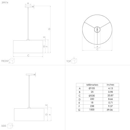 Eglo - Pakabinamas sietynas 1xE27/40W/230V diametras 53 cm mėlyna/auksas
