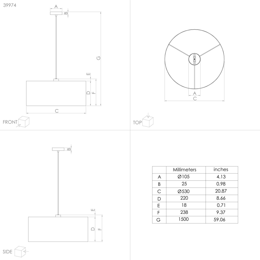 Eglo - Pakabinamas sietynas 1xE27/40W/230V diametras 53 cm mėlyna/auksas