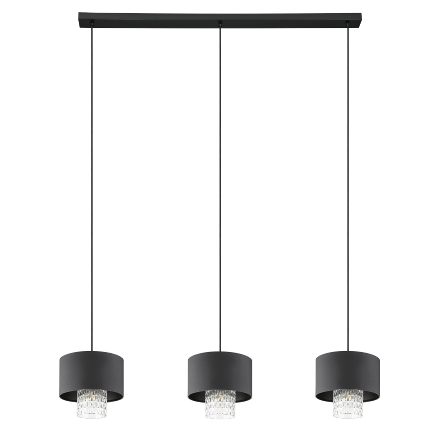 Eglo - Pakabinamas sietynas 3xE27/40W/230V juoda