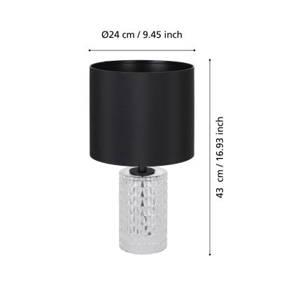 Eglo - Stalinis šviestuvas 1xE27/40W/230V juoda