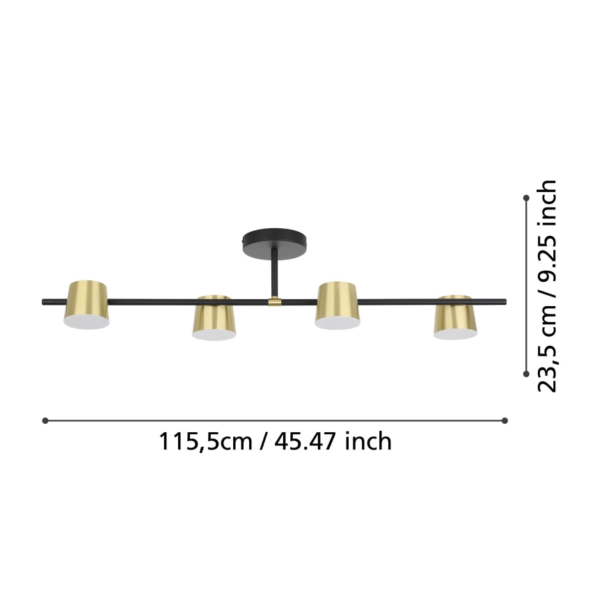 Eglo - LED Ant pagrindo montuojamas sietynas 4xGU10/4,6W/230V 3000K auksas