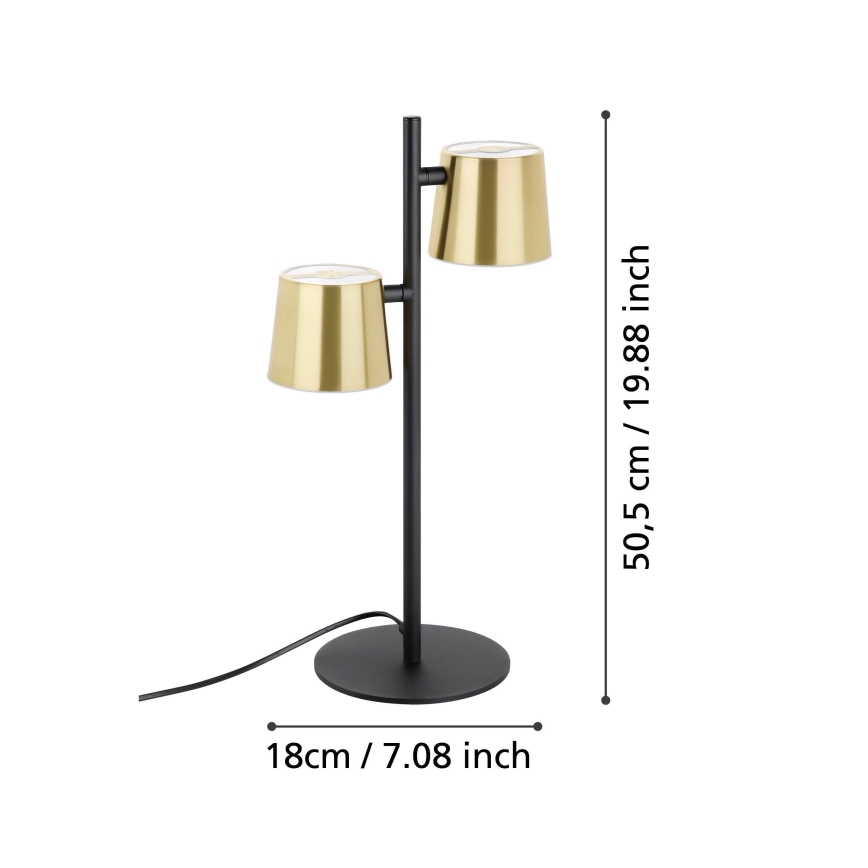 Eglo - LED stalinis šviestuvas 2xGU10/4,6W/230V 3000K auksas