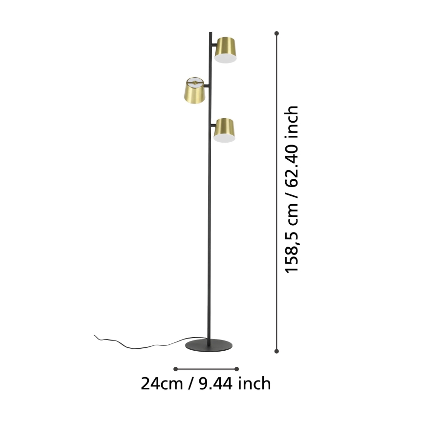 Eglo - LED toršeras 3xGU10/4,6W/230V 3000K auksas