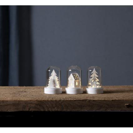 Eglo – rinkinys: 3 LED kalėdinės dekoracijos, 0,06 W, 1x CR2032, baltos