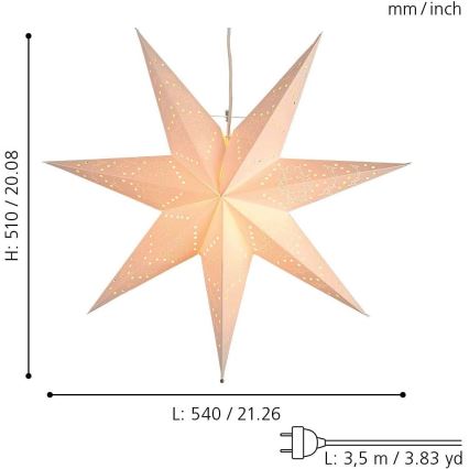 Eglo - Kalėdinė dekoracija 1xE14/25W/230V 54 cm