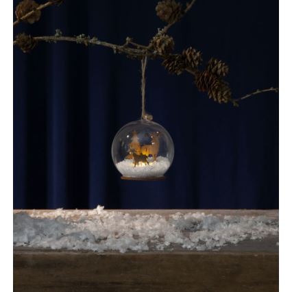 Eglo - LED Kalėdų dekoracija FAUNA 1xLED/0,06W/1xCR2032 ruda
