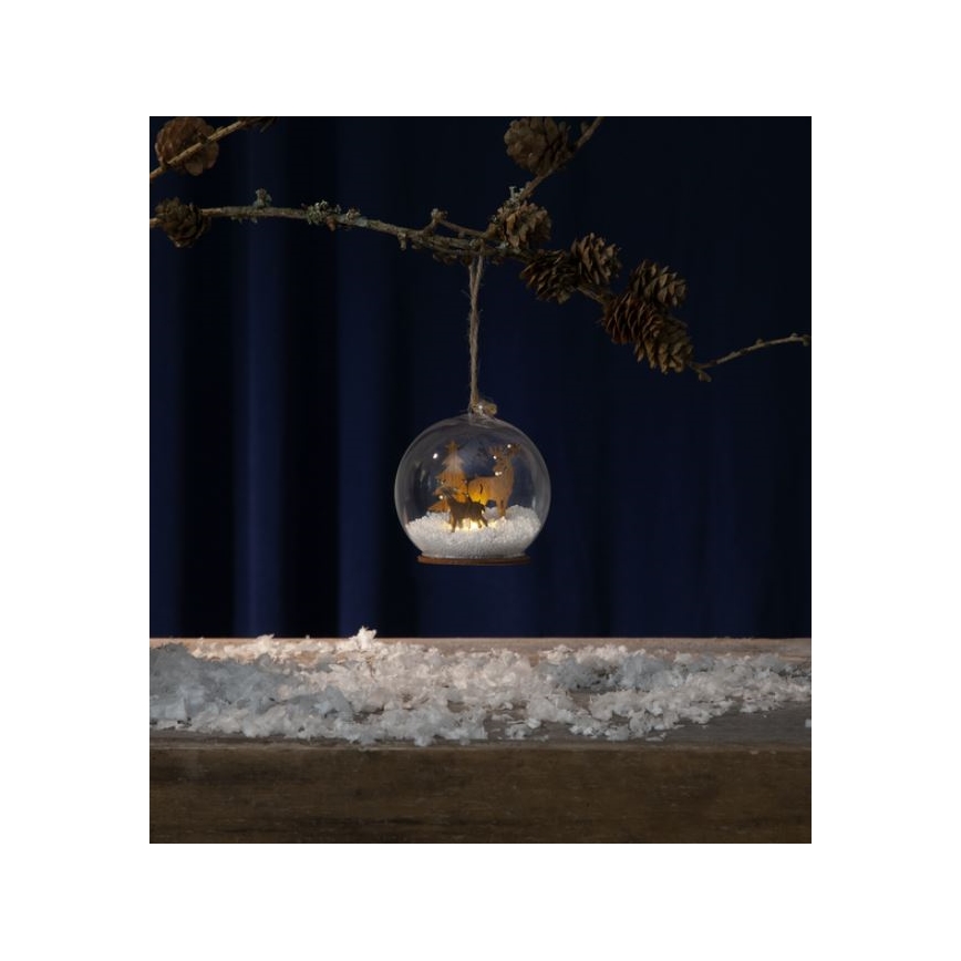 Eglo - LED Kalėdų dekoracija FAUNA 1xLED/0,06W/1xCR2032 ruda
