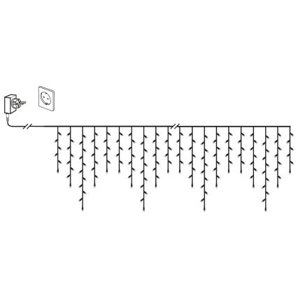 Eglo 410824 - LED Lauko Kalėdinė girlianda 480xLED/17x0,55m IP44 šiltai balta