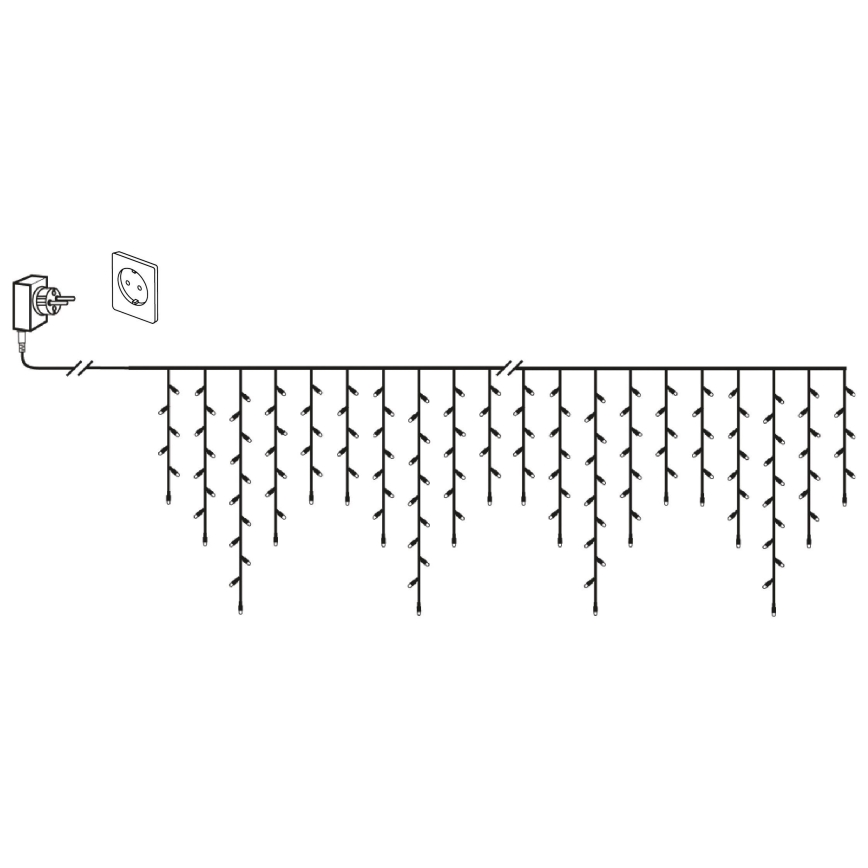 Eglo 410824 - LED lauko kalėdinė girlianda GOLDEN 480xLED/17x0,55m IP44 šiltai balta