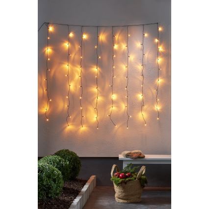 Eglo - LED Lauko kalėdinė užuolaida 80xLED 1,3m IP44 šiltai balta