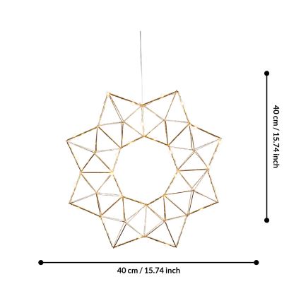 Eglo 411017 - LED kalėdinė dekoracija EDGE LED/1,92W/3/230V žvaigždė